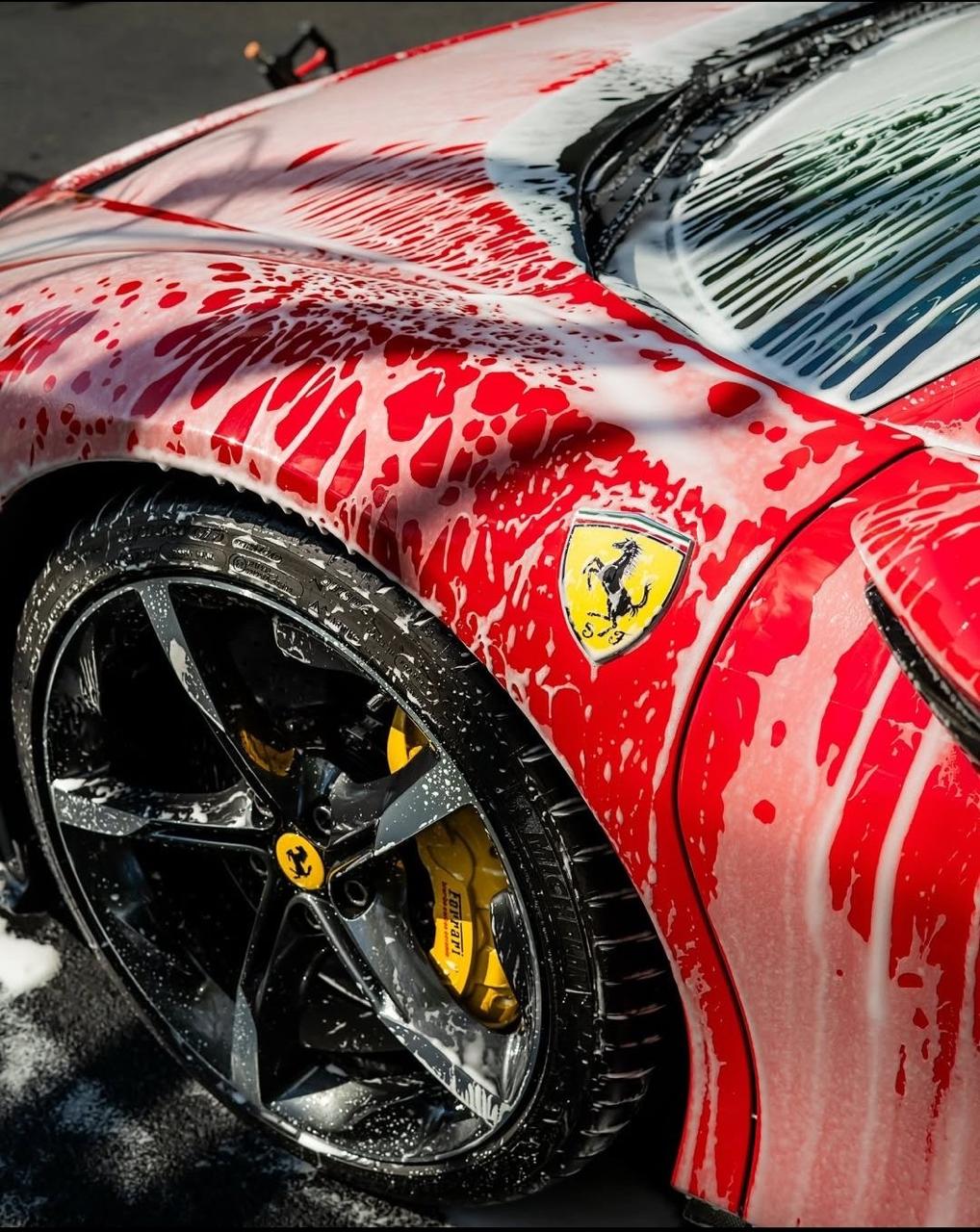 Ferrari detailing with premium foam